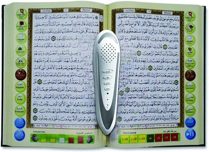 Electronic Quran Reader Pen, Electronic Reader Pen Word-by-Word Digital Rechargeable Holy Quran Recorder 25 Reciters and Languages 6 Books, Ramadan Gift for Kids Adults