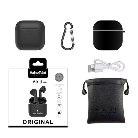 Haino Teko Air 1 Mini Bluetooth Wireless Earphone Headset and Super Clear Mic For Android and iPhones