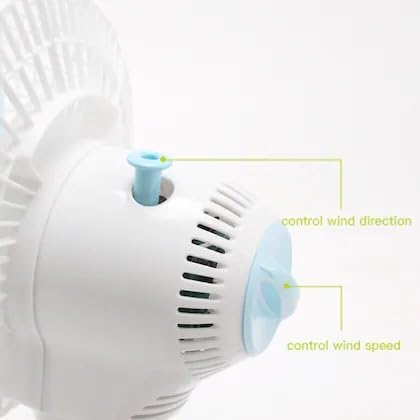 Desk Fan with 2 Speed Settings, 3-Blade Quiet Cooling Fan for Home, Office, Bedroom, Dorm Room - Sturdy Clip-On Electric Fan