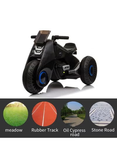 Rechargeable Kids Electric Motorcycle Tricycle With Button Controls