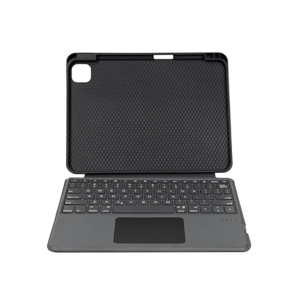 Touch Keyboard Case with Trackpad for iPad 10.9 2022/A16 2025 Magnetic Protective Cover with Backlit Keyboard, Multi-Touch Trackpad, Rechargeable Wireless Keyboard Case Black