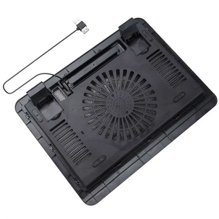 N191 USB Powered Portable Laptop Cooling Pad with Adjustable Stand, Silent 14CM Fan, Slim Lightweight Notebook Cooler for Up to 17 Inch Laptops