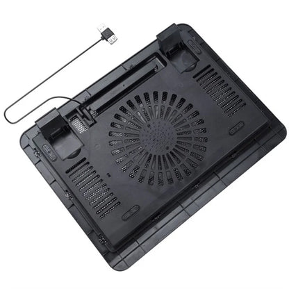 N191 USB Powered Portable Laptop Cooling Pad with Adjustable Stand, Silent 14CM Fan, Slim Lightweight Notebook Cooler for Up to 17 Inch Laptops