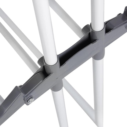 3 Tier Foldable Cloth Drying Stand with Wheels Heavy Duty Laundry Drying Rack for Indoor & Outdoor Use Space Saving Clothes Airer with Hanger Slots
