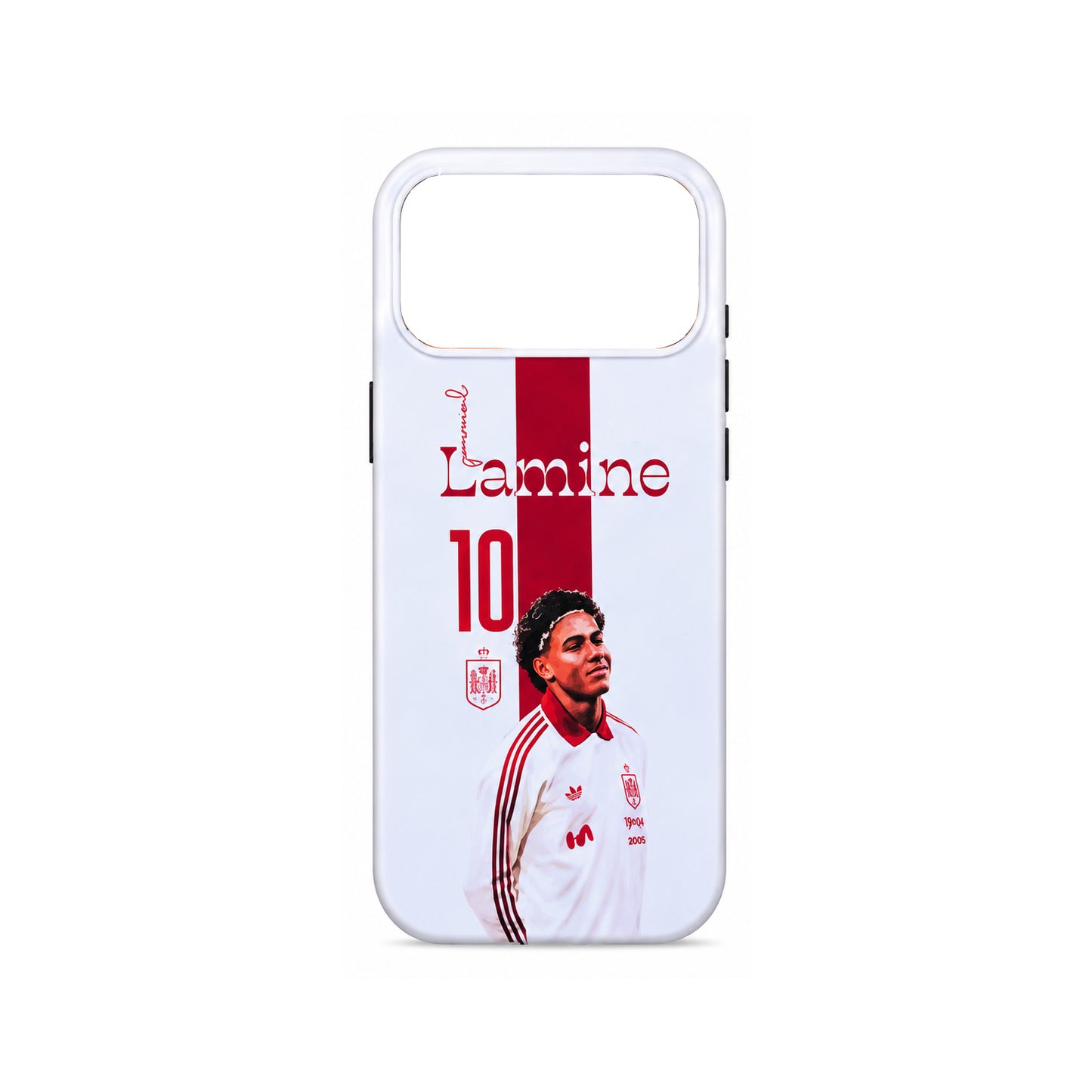 Lacoz Football Theme Lamine Yamal Spain Team Logo Printed Slim Fit Anti-Scratch Back Case with Precision Cut-Outs and Comfortable Grip Shockproof Protective Cover Compatible With iPhone 16 Pro Max
