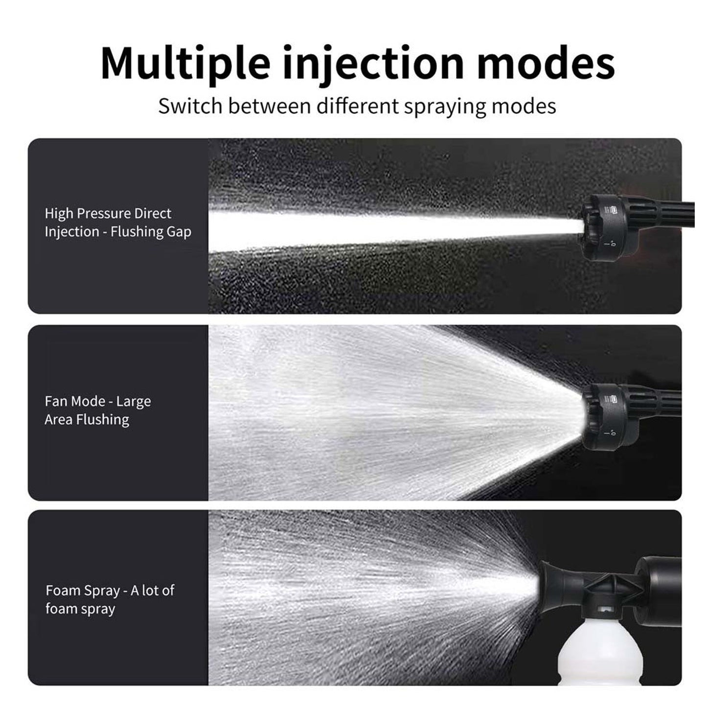 Cordless High Pressure Washer Gun 48V Rechargeable Portable Car Washer Spray Gun with Foam Bottle, Multi-Nozzle Water Spray, Battery Powered Cleaning Machine for Car, Bike, Garden & Home Use