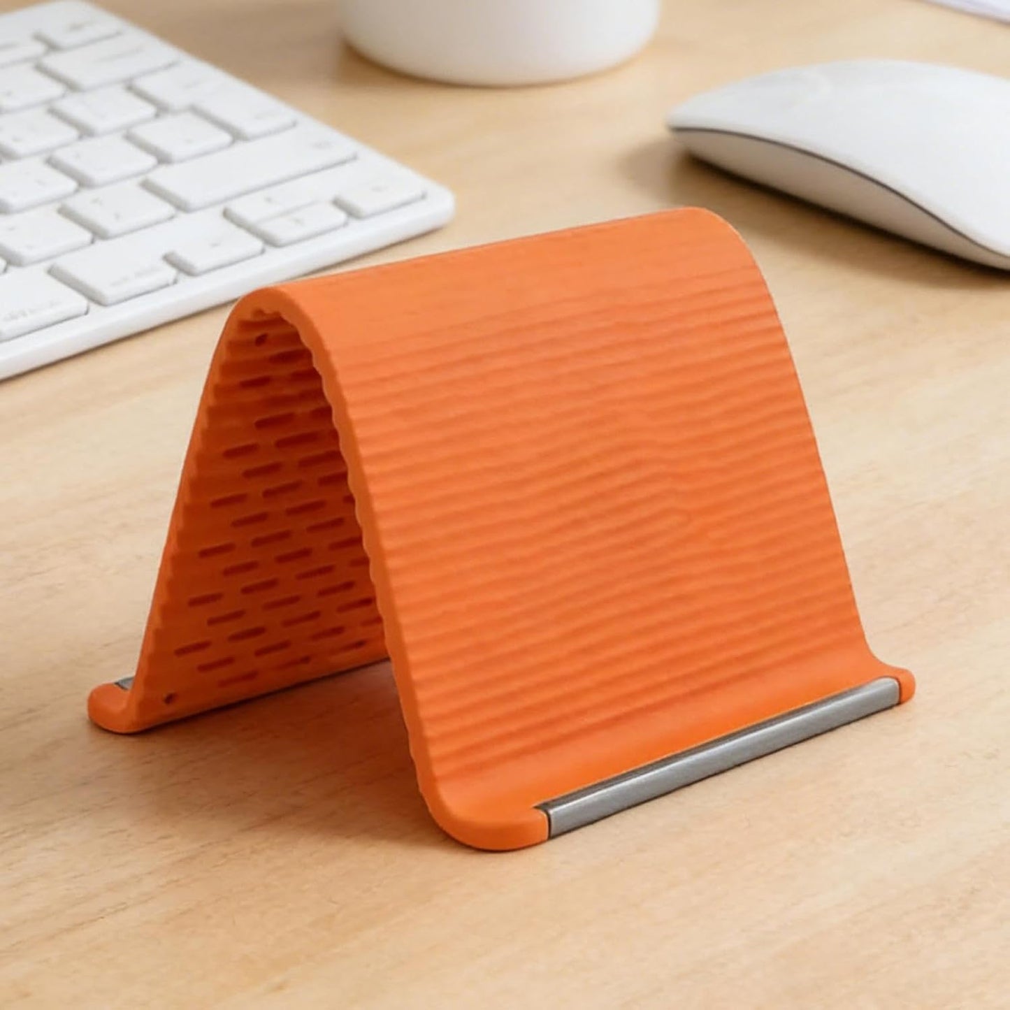 Flexible Silicone Phone Holder Stand, Foldable Multi-Angle Mobile & Tablet Stand, Portable Non-Slip Bendable Desktop Holder for Home, Office & Travel