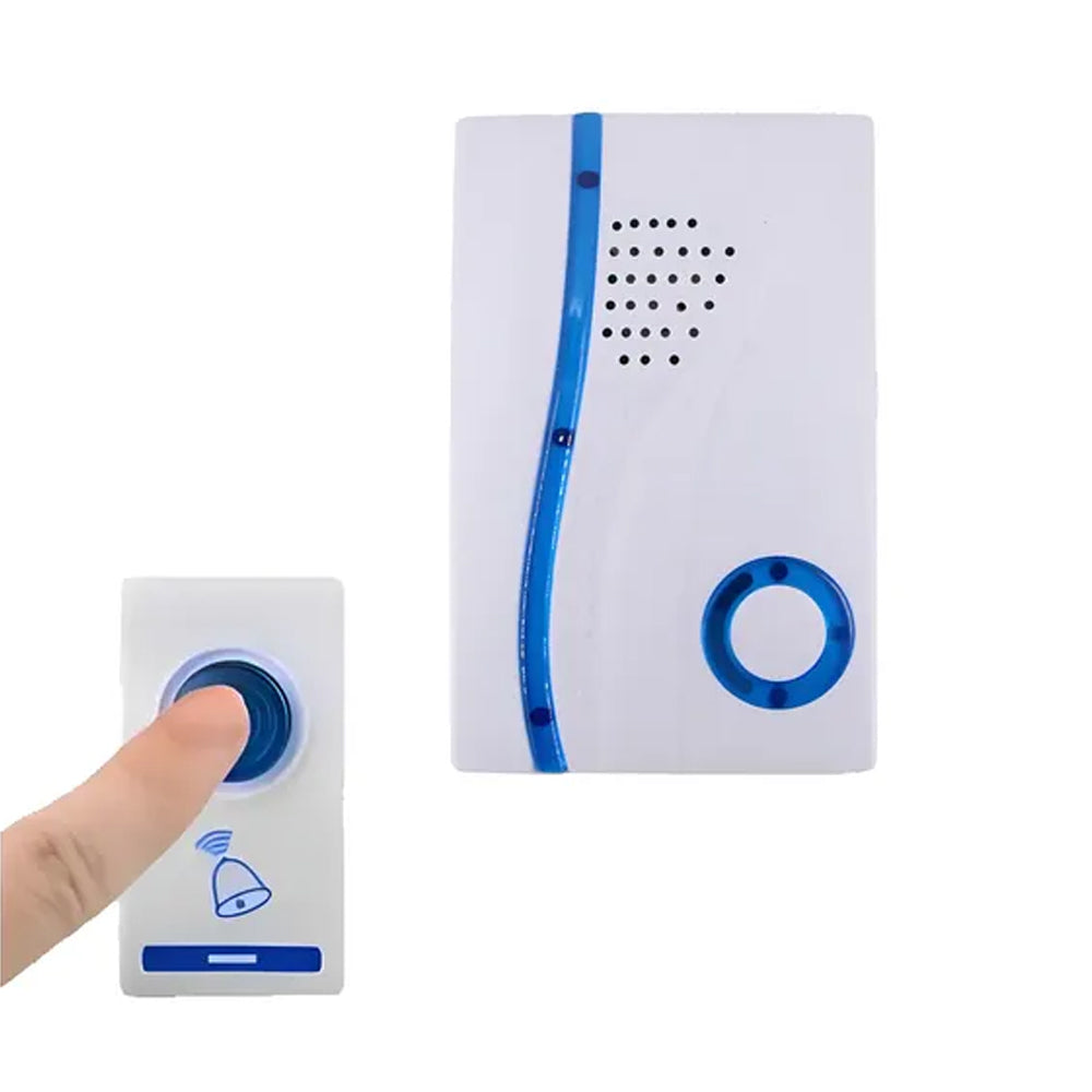 Wireless Doorbell | Remote Control Door Bell with Receiver & Transmitter | 32 Melodies | 100m Range | Easy Installation White