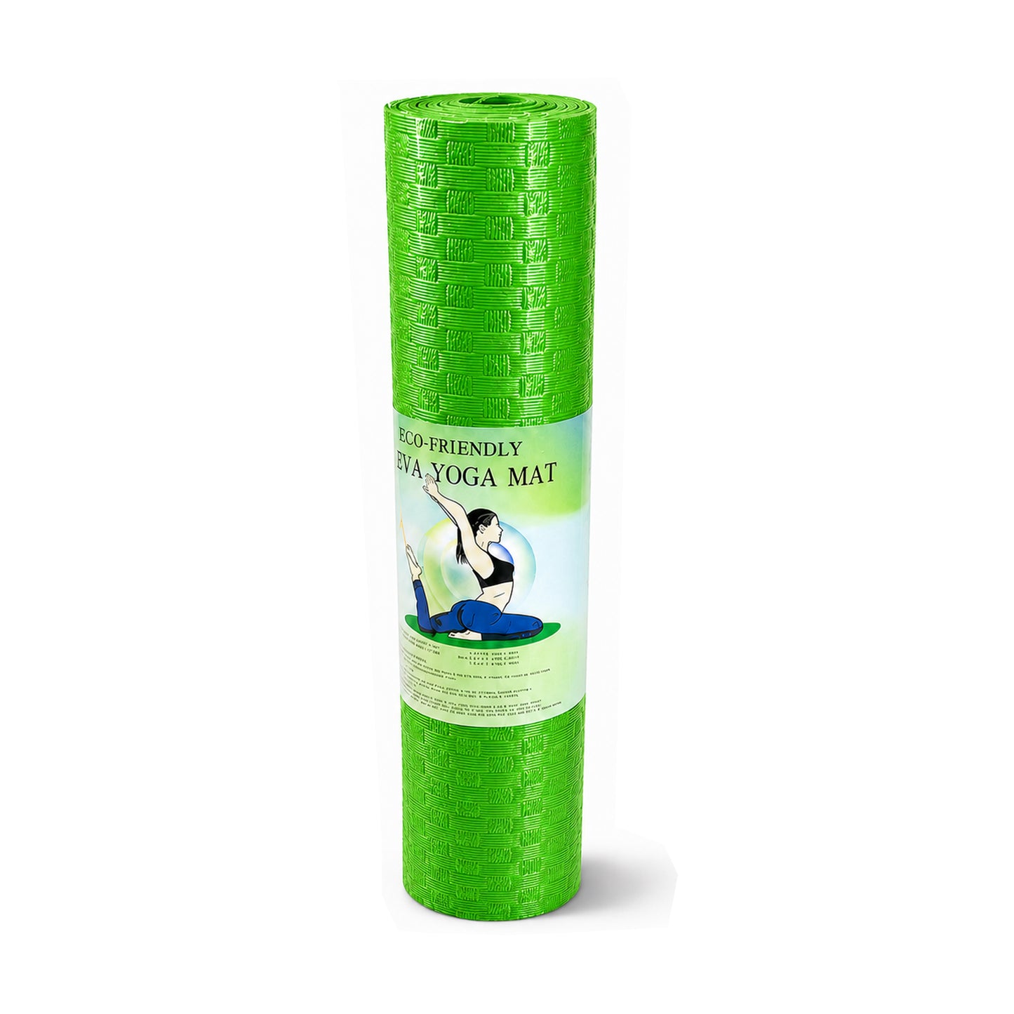 Eco-Friendly EVA Yoga Mat Non-Slip Exercise Mat with Textured Surface, Extra Cushioning, Water-Resistant, Lightweight Fitness Mat for Yoga, Pilates & Home Workouts