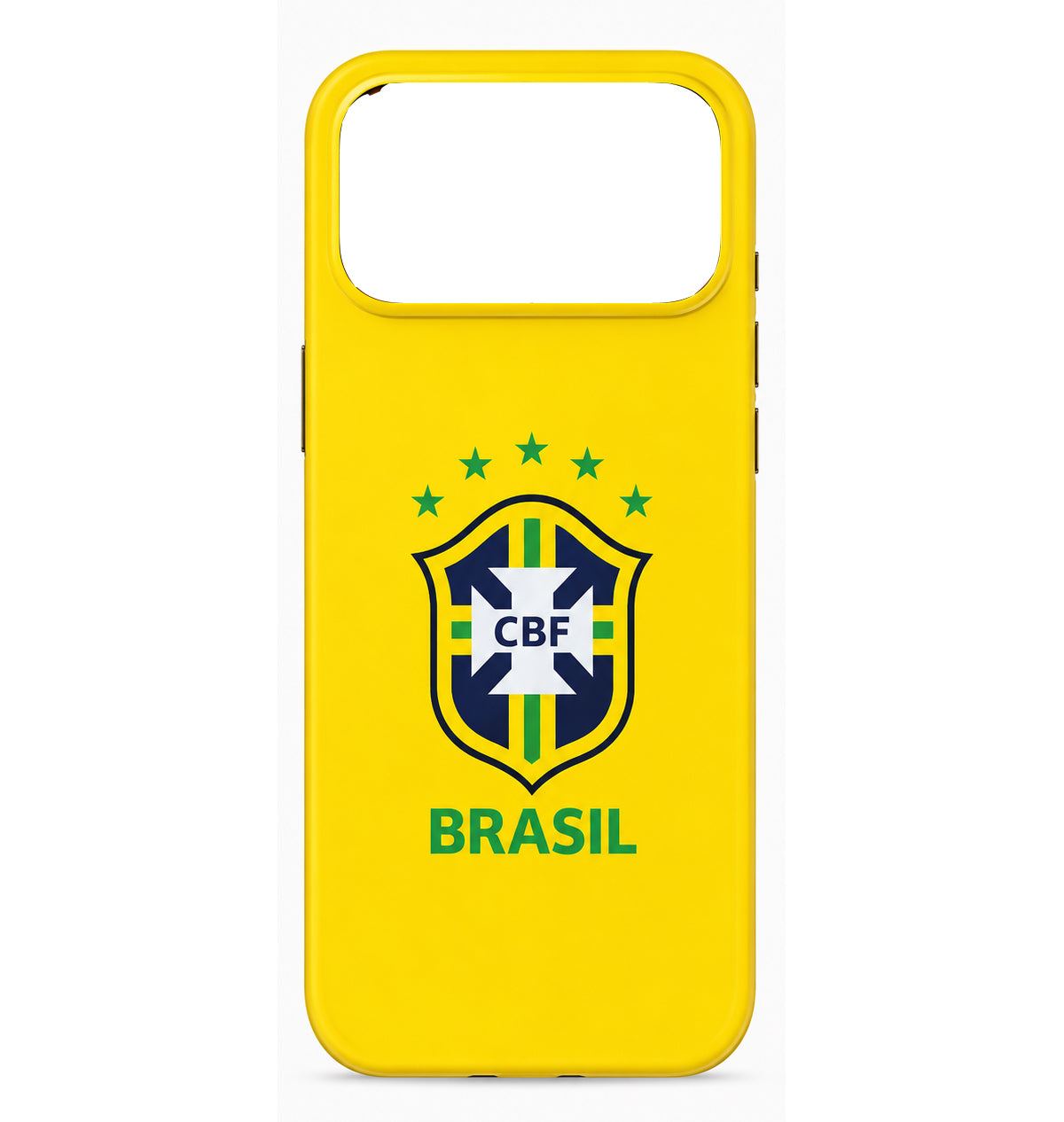 Lacoz Football Theme Brazil Team Logo Printed Slim Fit Anti-Scratch Back Case with Precision Cut-Outs and Comfortable Grip Shockproof Protective Cover Compatible With iPhone 15 Pro Max