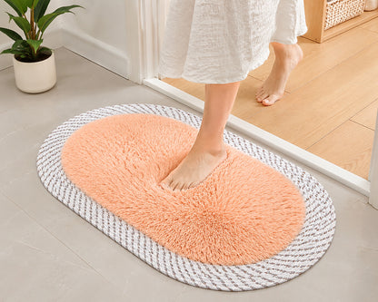 Ultra Soft Shaggy Floor Mat with Non-Slip Backing, Washable Plush Rug for Bedroom, Living Room, Bathroom, Kitchen & Entryway