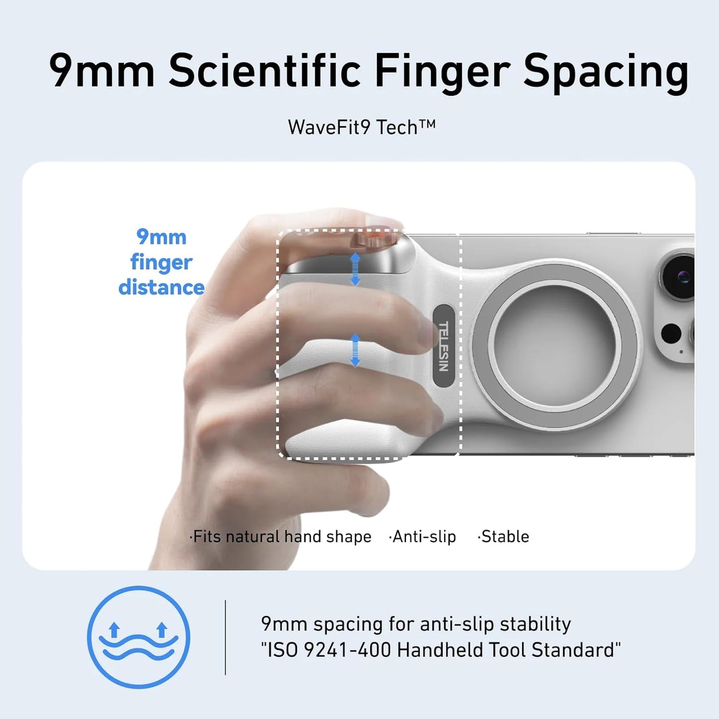 Fun Shot Magnetic Grip with Remote Control MagSafe Compatible Camera Grip for Smartphones Strong Dual-Sided Magnet Ergonomic Handle for Stable Photography & Video Shooting
