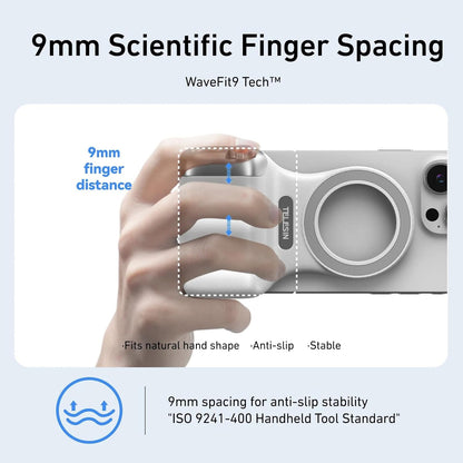Fun Shot Magnetic Grip with Remote Control MagSafe Compatible Camera Grip for Smartphones Strong Dual-Sided Magnet Ergonomic Handle for Stable Photography & Video Shooting