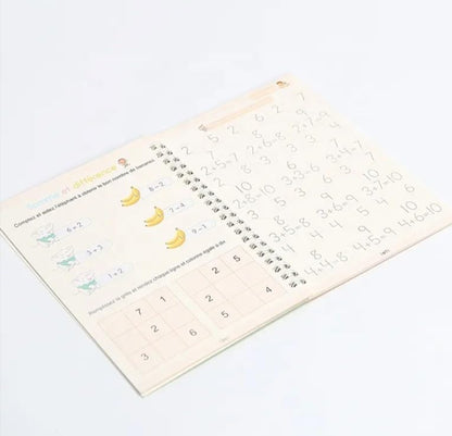 4pcs French Magic Practice Copybook Pen Preschools Kids Calligraphy Notebook Children Reusable Learning Book, Learning Games, Numbers, Alphabet and Calculating