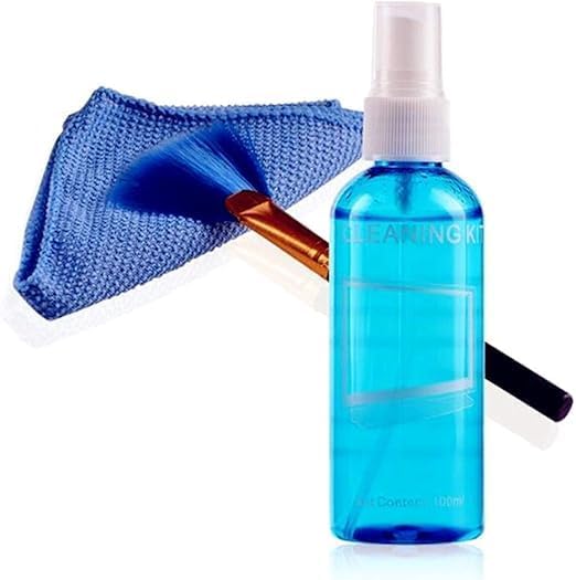 3 in 1 LCD Screen Cleaning Kit For Laptop TV Digital Camera, Screen Cleaning Kit Cloth Liquid Brush for Keyboard Lens Screen Laptop Mobile