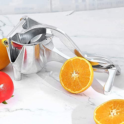 Manual Hand Press Juicer | Heavy-Duty Aluminum Alloy Citrus & Fruit Juicer | Easy Squeeze Lemon, Orange & Fruit Juice Extractor with Food-Grade Filter