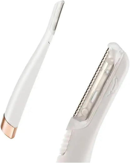 Finishing Touch Flawless Battery Powered Dermaplane Glo Lighted Facial Exfoliator Razors With For Women Removes Peach Fuzz | White.