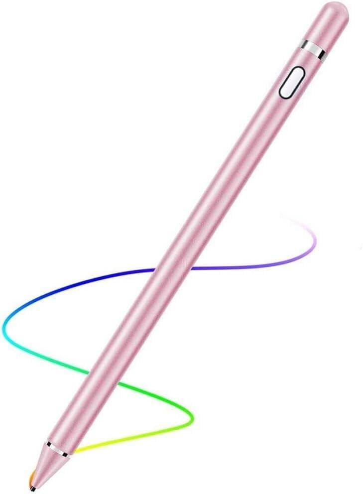2-in-1 Active Stylus Pen for iOS & Android Touch Screens, Rechargeable & Precise Copper Fine Tip, Compatible with iPad/iPhone/Samsung/Tablets and Other Tablets and Mobiles, Laptops