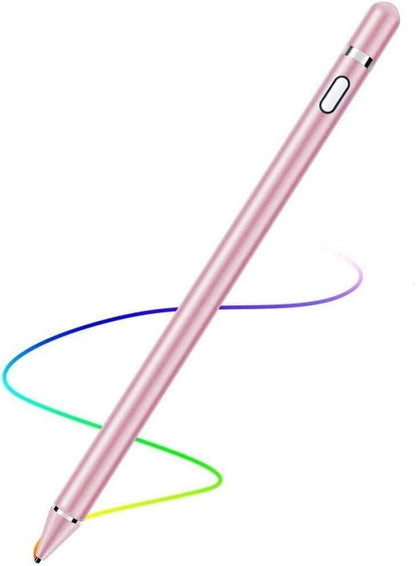 2-in-1 Active Stylus Pen for iOS & Android Touch Screens, Rechargeable & Precise Copper Fine Tip, Compatible with iPad/iPhone/Samsung/Tablets and Other Tablets and Mobiles, Laptops