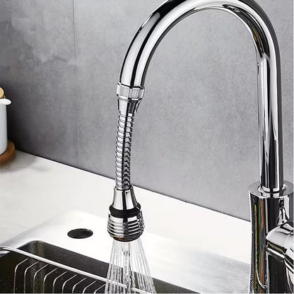 360° Swivel Kitchen Faucet Aerator with Flexible Hose-Water-Saving Sink Tap Nozzle Attachment, Universal Rotating Faucet Extender for Kitchen & Bathroom Sinks