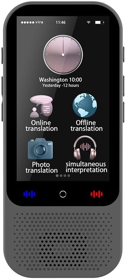 S80 Pro 18-Languages Offline Translation Device with Camera, AI Portable Translator Machine, Language Translator Device, Instant Offline Language Translator, Voice Translator Offline