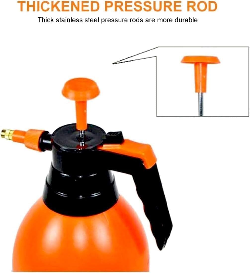 1.5L Handheld Pressure Sprayer Multi-Purpose Pump Spray Bottle for Gardening Cleaning & Household Use