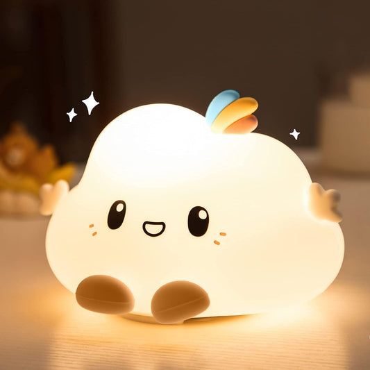 Kids Night Light Cloud Lamp with Remote LED Silicone Color Changing Squishy Glow Soft Portable USB Rechargeable for Bedroom