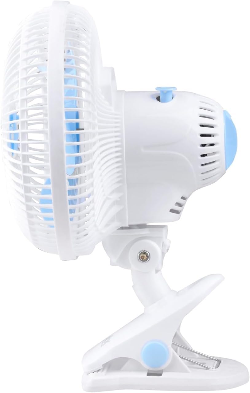 Lacoz Desk Fan with 2 Speed Settings, 3-Blade Quiet Cooling Fan for Home, Office, Bedroom, Dorm Room - Sturdy Clip-On Electric Fan
