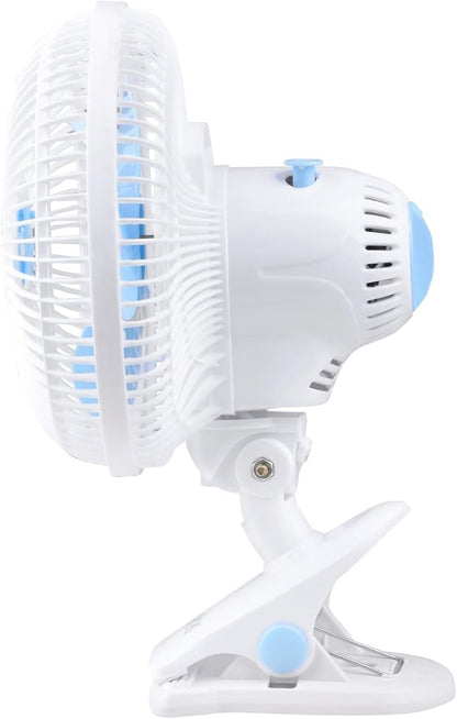 Lacoz Desk Fan with 2 Speed Settings, 3-Blade Quiet Cooling Fan for Home, Office, Bedroom, Dorm Room - Sturdy Clip-On Electric Fan