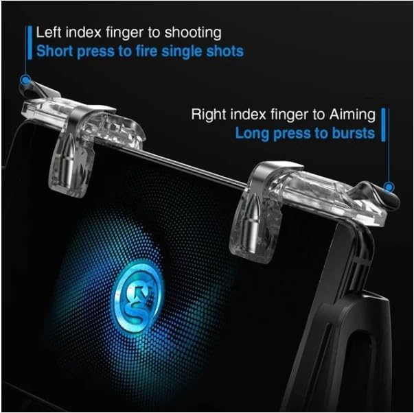 Firestick Grip Controller Clear Pack of 2, Gaming Finger Sleeves Anti-Sweat, Game Controllers for Smartphones, Compatible with Mobile Phones, Compatible with Game PUBG