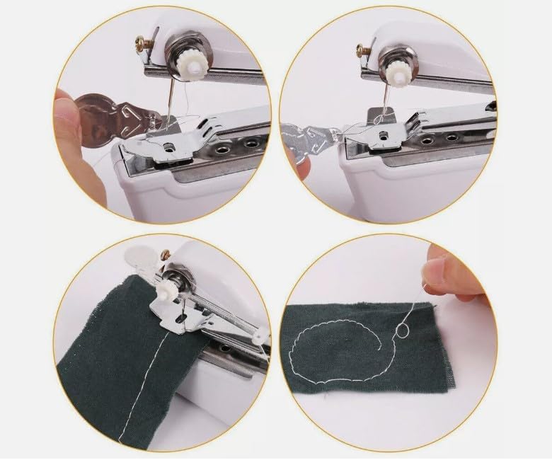 Handheld Sewing Machine Mini Size, Portable Sewing Machine Cordless Quick Stitch, Handheld Mini Held Sew Cloth Machine