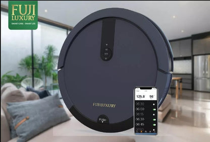 Fuji Luxury T4 Automatic Vacuum Cleaner Robot with Remote Control – Smart Navigation, Powerful Suction, Quiet Operation, Multi-Surface Cleaning, Ideal for Home Office & Pet Hair Cleaning