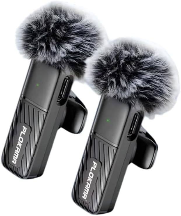VM-20 Wireless Lavalier Microphone 2.4G Dual Mic System for Live Streaming, Interviews, Vlogging & Video Recording