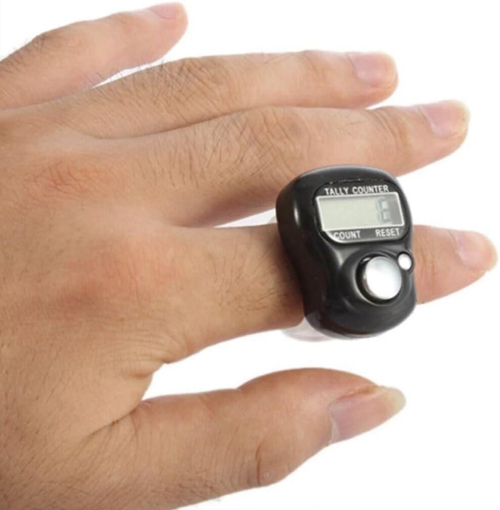 Resettable 5 Digit LCD Electronic Digital Display Finger Hand Tally Tasbeeh Counter Counting, Resettable Finger Digital Tally Lap Counter