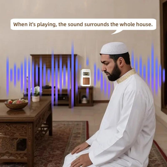 Equantu SQ-669 Smart Wall Plug Quran Speaker With Remote Bluetooth/Radio/Usb & SD
