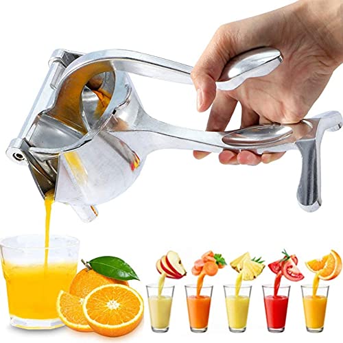 Manual Hand Press Juicer | Heavy-Duty Aluminum Alloy Citrus & Fruit Juicer | Easy Squeeze Lemon, Orange & Fruit Juice Extractor with Food-Grade Filter