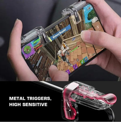 Firestick Grip Controller Clear Pack of 2, Gaming Finger Sleeves Anti-Sweat, Game Controllers for Smartphones, Compatible with Mobile Phones, Compatible with Game PUBG