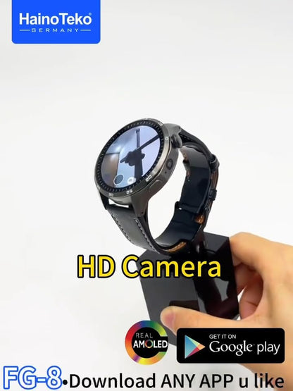 HainoTeko FG-8 5G Android Smart Watch with SIM Card Support, AMOLED Display, Download Any App, GPS, WiFi, Bluetooth Calling & Social Media Access