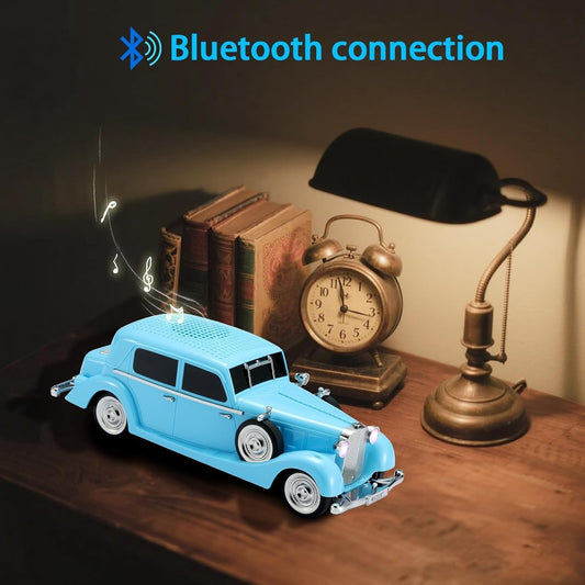Lacoz Vintage Car Bluetooth Speaker Wireless Portable Retro Car Design Speaker with FM Radio, TF Card, USB, Handsfree Calling & TWS Support – 1500mAh Battery