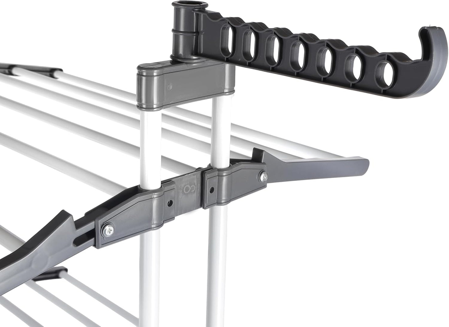 3 Tier Foldable Cloth Drying Stand with Wheels Heavy Duty Laundry Drying Rack for Indoor & Outdoor Use Space Saving Clothes Airer with Hanger Slots