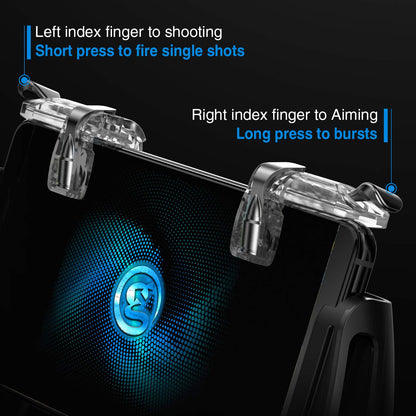 Gaming Phone Cooler and Firestick Grip Controller Combo Universal Clip-On Smartphone Cooler Fan With Fire-Trigger