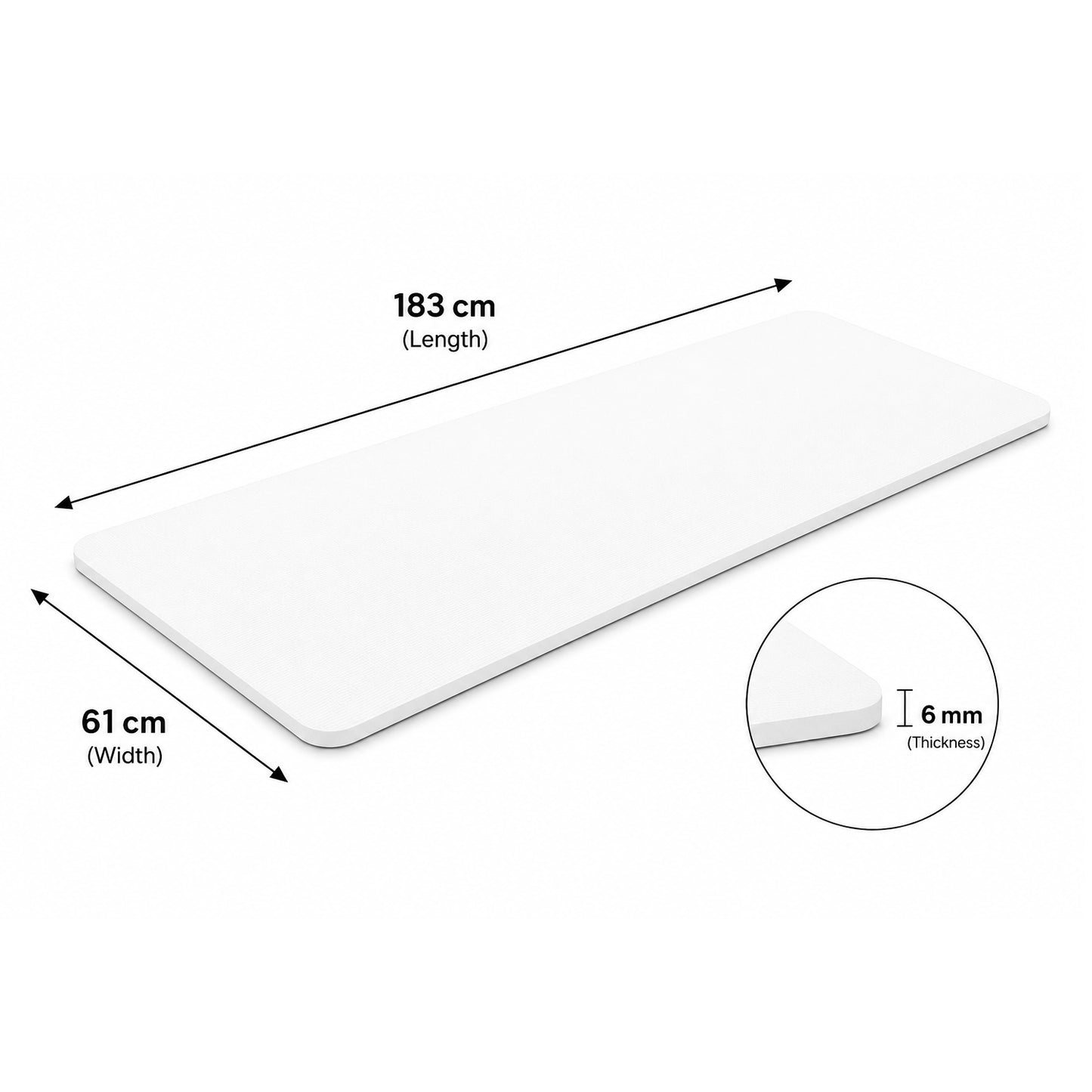 Eco-Friendly EVA Yoga Mat Non-Slip Exercise Mat with Textured Surface, Extra Cushioning, Water-Resistant, Lightweight Fitness Mat for Yoga, Pilates & Home Workouts