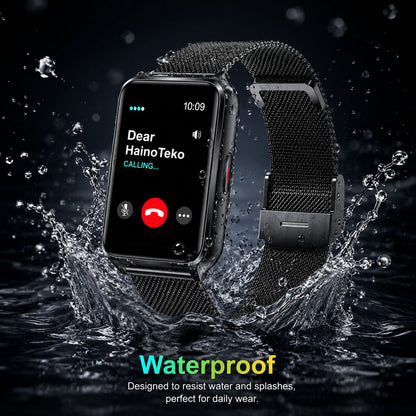 HainoTeko SQ-20 Mini Waterproof Design Smart Watch with AMOLED Display Bluetooth Calling Heart Rate & Fitness Tracking 3 Pair Straps and Charging Cable Designed for Ladies and Gents