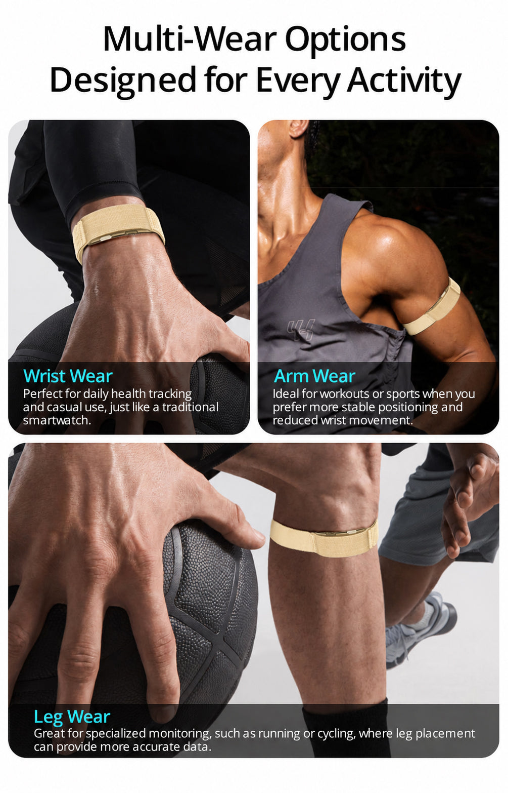 Smart Health Tracking Bracelet with Sleep Analysis, Activity Tracking & Long Battery Life Designed for Ladies and Gents Gold