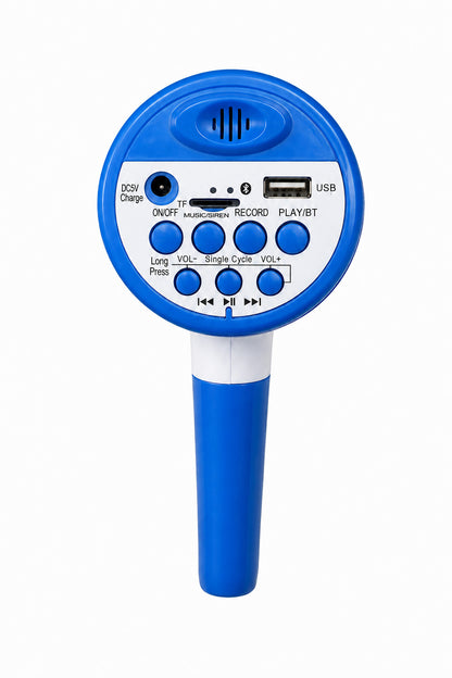 Portable Rechargeable Handheld Megaphone Speaker with Siren Function, Loud Voice Amplifier for Events, Crowd Control, Sports, School & Outdoor Announcements