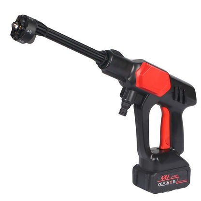 Cordless High Pressure Washer Gun 48V Rechargeable Portable Car Washer Spray Gun with Foam Bottle, Multi-Nozzle Water Spray, Battery Powered Cleaning Machine for Car, Bike, Garden & Home Use
