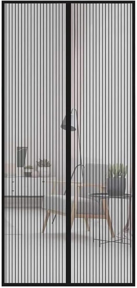 Screen Net Magnetic Anti Mosquito Bug Home Door Curtain, Magnetic Mosquito Net for Door, Auto-Closing Insect Screen to Keep Mosquito Out - with Stay Open Feature