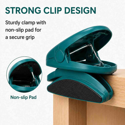 Portable Clip Fan Rechargeable USB Handheld Desk Fan with 3 Speed Modes Adjustable Head, Strong Grip Base, Mini Personal Cooling Fan for Home Office Travel