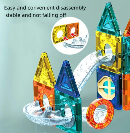 Lacoz Magnetic Tiles Toys for Kids, Starter Set 3D Magnet Building Blocks Construction Playboards, STEM Learning Educational Toddlers Toy Gift for 3+ Year Old Boys and Girls