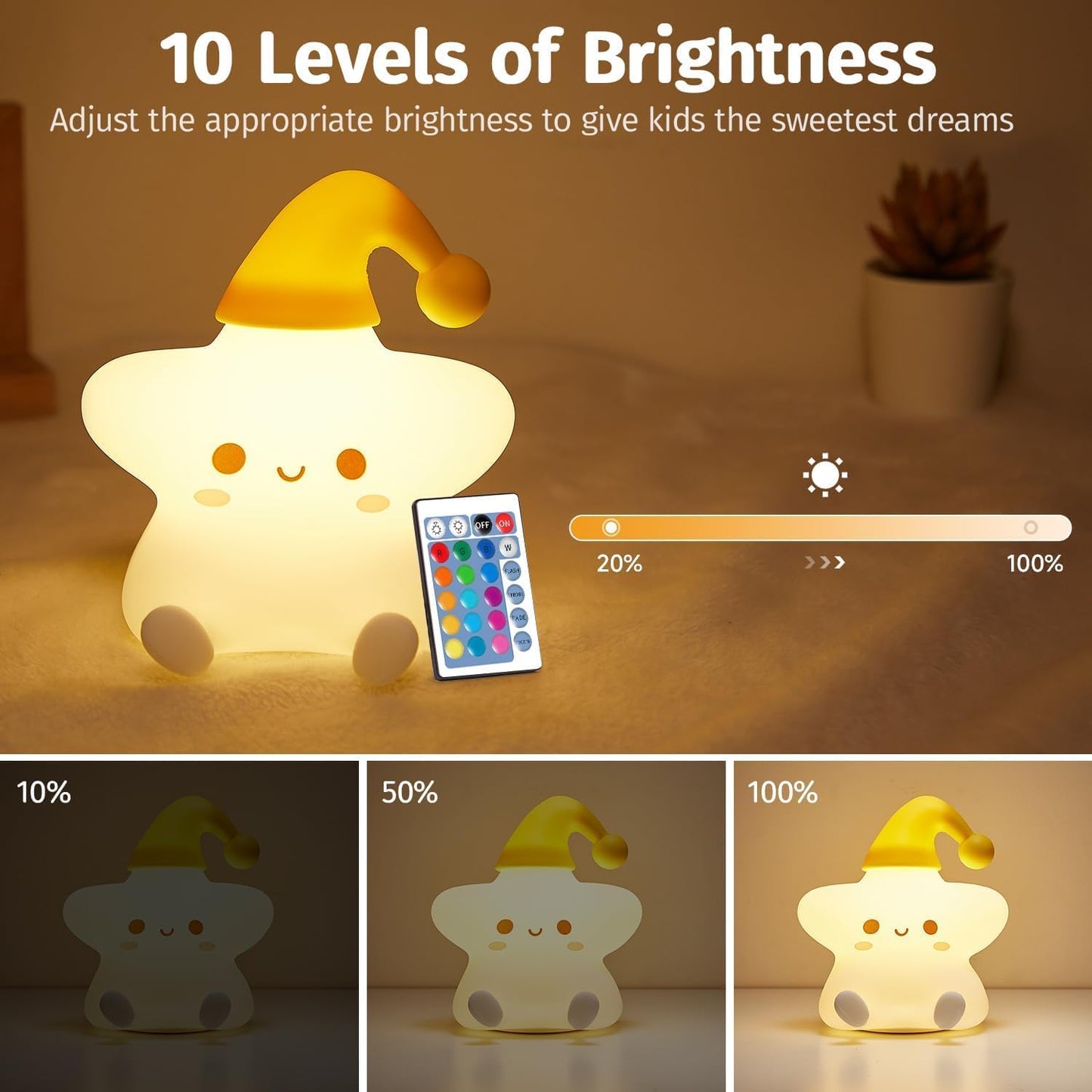 Kids Night Light Cloud Lamp with Remote LED Silicone Color Changing Squishy Glow Soft Portable USB Rechargeable for Bedroom